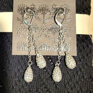 Teardrop charm earrings